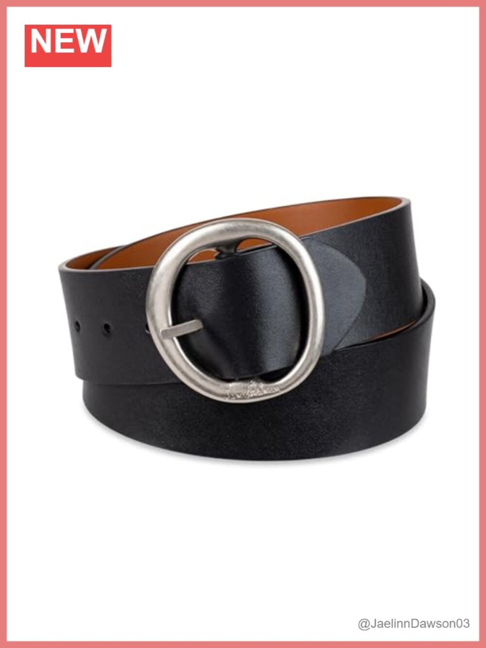 Reversible Center Bar Buckle Belt 2 Inch Statement Waist Belt